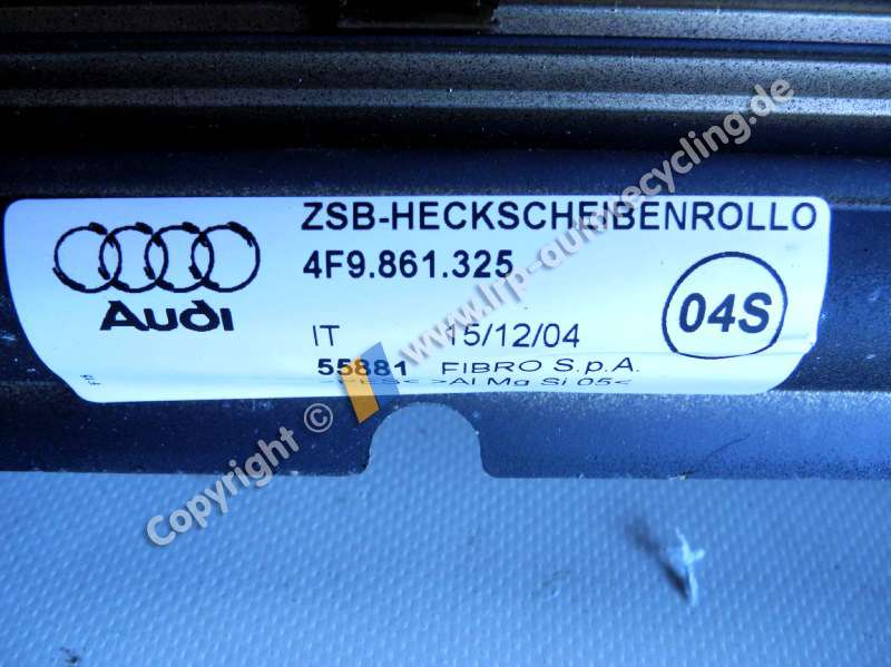 Sonnenrollo Hecksch 4F9861325 Audi A6 (4f, 04/04-) Avant BJ: 2004